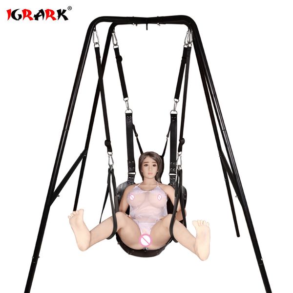 2020 Flirt Essential muebles sexy cuero de calidad tubo de hierro Sling hamaca cama Bondage para parejas artículos de belleza