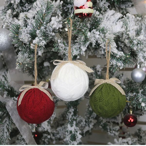 2020 Arbre de Noël moelleux Snow Globe Décorations de Noël Arbre de Noël Ornements suspendus XD21034 en 3 couleurs rouge vert blanc