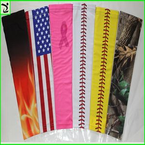 2020 pour le cancer ruban bras manches baseball couture Royal Sports Bras Manches Basketball Baseball Football Camo 138 couleurs