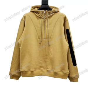 xinxinbuy Mannen designer hoodie Truien Rits borst Mouw letter print katoen casual mode dames XS-2XL