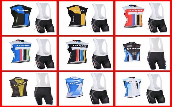 2020 équipe géante cyclisme sans manches maillot gilet cuissard ensembles respirant course vélo cyclisme vêtements 2020 N030290207819819