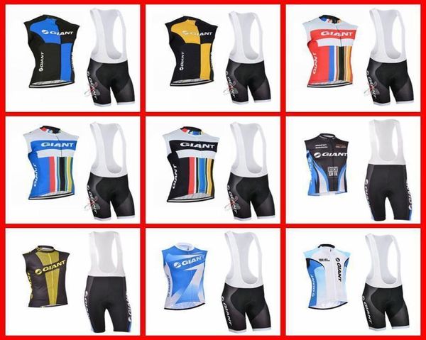 2020 équipe géante cyclisme sans manches maillot gilet cuissard ensembles respirant course vélo cyclisme vêtements 2020 N030290206065246