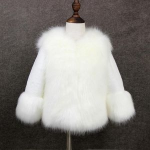 Chaquetas 2021 chicas abrigo de piel elegante niño niña faux espesar princesa parka niños snowsuit cálido invierno niños