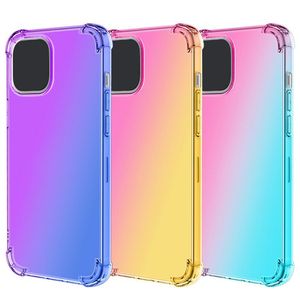 2020 Gradient Colors Anti-Shock Airbag Clear Phone Cases Pour iP 12 Mini 11 Pro Max XS 8 7Plus 6S