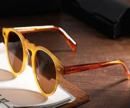 2020 Gregory Peck Diseñador de la marca 45 mm 47 mm hombres mujeres Gafas de sol Oliver Vintage Gafas de sol polarizadas pueblos OV5186 retro Sun glass5982236