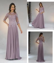 2020 Bruidegom Moeder Van De Bruid Jurk Bruiloft Chiffon Applicaties Kant Een Lijn Met 12 Mouwen Lang Gewaad Vestidos De Novia Mariee Festa4684997333