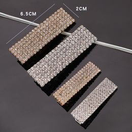 2020 Haarspelden Rhinestone Diamanten Snap Haar Clips Elegante Bobby Pins Side Pals Clips Barrettes Hoofddeksels Mode Haar Sieraden Accessoires