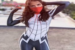 Disfraces de Halloween para mujer, disfraz de película de superhéroe Cindy Moon, mono de Cosplay de seda de araña, G09253314342, 2020