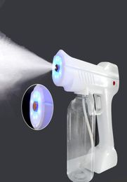 2020 Handhold 800 ml Nano Desinfectiegundel Oplaadbare Blu Ray Anion Nano Spray Guns voor steriliserend huisgebruik DHL 9906430