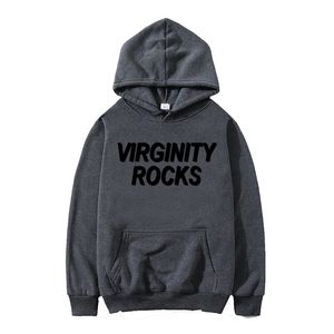 2020 harajuku virginity rocks, Sudadera con capucha para hombre, ropa de calle para hombre/mujer, sudaderas con capucha informales de otoño, jerséis, Tops, sudadera Y0319