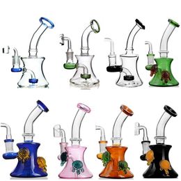 Heady Dab Rig Tubos de agua de vidrio grueso Tornado Bongs Fumar pipas de narguile para Toro Mobius Matrix Perc con cúpula de 14 mm de 8 pulgadas