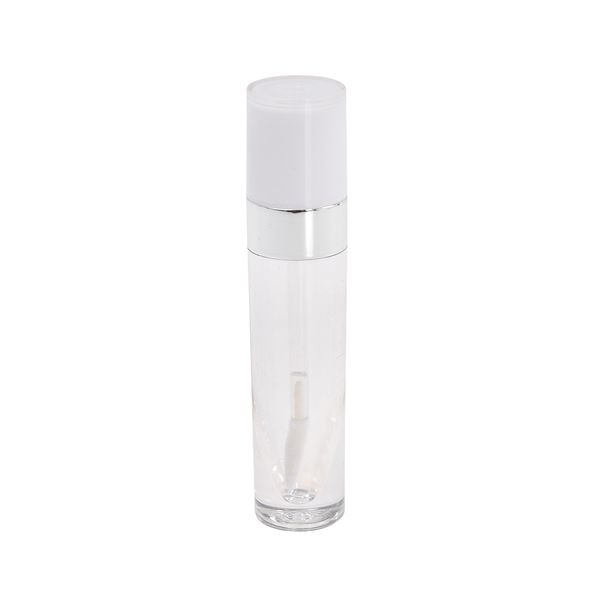 2020 Haute qualité 5ML Mini Lip Gloss Tube Vide ABS Tubes de baume à lèvres avec bouchon blanc Cylindre Petit échantillon Cosmétique Conteneur