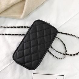 2020 Haute qualité en cuir véritable multi couleurs filles de mode sacs à main mini chaîne sac à main portefeuille sacs à bandoulière téléphone portable phon246D