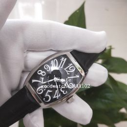 2020 Reloj para hombre de alta calidad CASABLANCA Serie 8880 C DT Esfera negra Correa de cuero Bandas Reloj automático para hombre Watcheshes3005