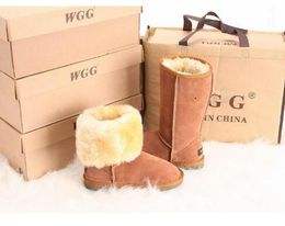 Livraison gratuite 2020 haute qualité WGG femmes bottes hautes classiques femmes bottes de neige hiver botte en cuir taille américaine 4 --- 13