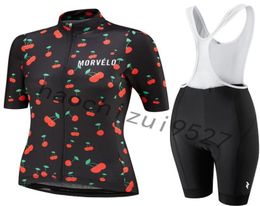 2020 Femmes de haute qualité manches courtes jersey cyclisme Set d'été Vêtements de vélo VTT 9d Pader Bib short Cycle de vêtements de vélo Spor5439705