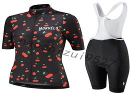 2020 Hoge kwaliteit vrouwen Korte mouwen Cycling Jersey Set Zomer MTB Bicycle Clothing 9D Gel Pad Bib Shorts BIKE MOGELIJKHEID SPOR5814856