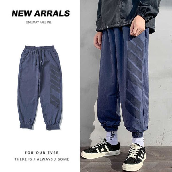 2020 Hip Hop garçon taille élastique sarouel hommes Streetwear Punk pantalons décontractés Joggers mâle cheville longueur hommes pantalons pantalons de survêtement Y0927