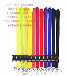 Sangles de téléphone portable Charms 10pcs lanières de sport de marque Porte-accessoires multicolore pour porte-clés