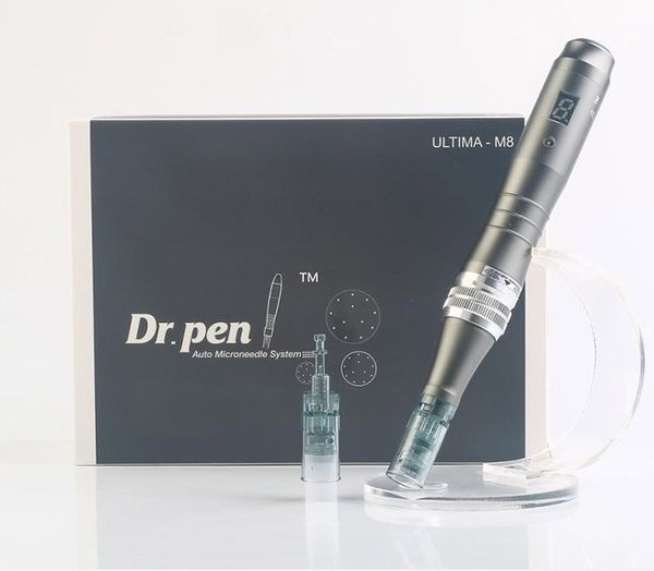 Dr pen m8 dermapen ultima derma pen, soins de la peau, anti-âge, élimination des cicatrices, cartouches d'aiguilles, usage domestique
