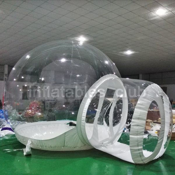 Tente gonflable de 5M de diamètre, maison à bulles avec Tunnel, dôme Igloo transparent, hôtel à bulles, arbre à bulles, prix d'usine, nouvelle collection 2020