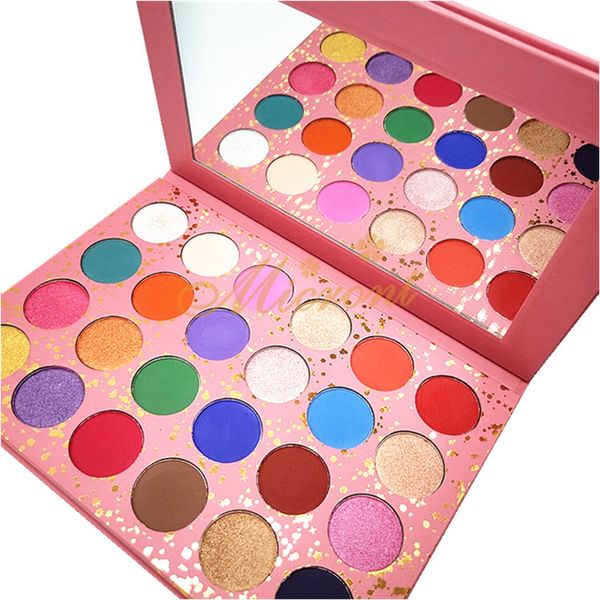 2020 Venta caliente VMAE Etiqueta privada personalizada 24 colores Rojo Luminoso Sombra de ojos de lujo Maquillaje de ojos de larga duración Paleta de sombras de ojos Sin logotipo 1 piezas