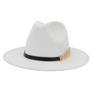 2020 Heet Vrouwen Dames Mannen Faux Wol Vilt Trilby Hoeden Vis Bone Belt Decor Retro Bowler Hat Panama Stijl Jazz Fedora Hats L / XL