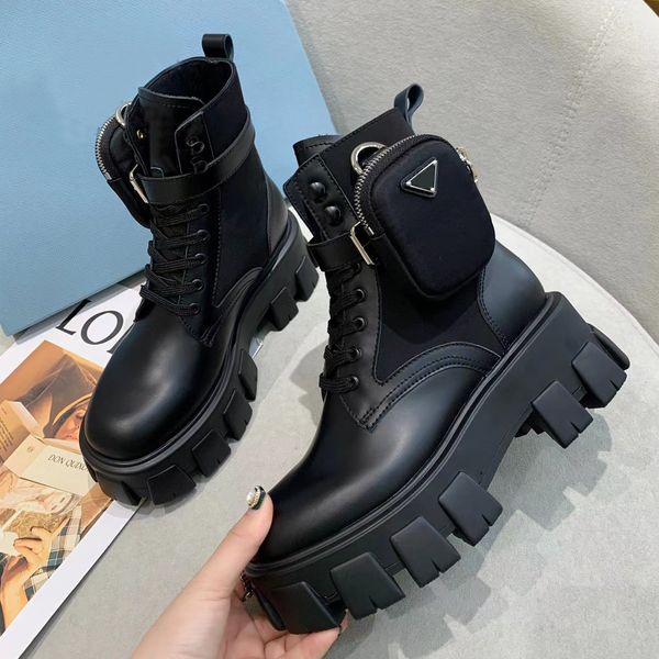 Designer femmes bottes Martin Boot cheville Bootie militaire inspiré Combat Rois chaussures cuir de vachette chaussons