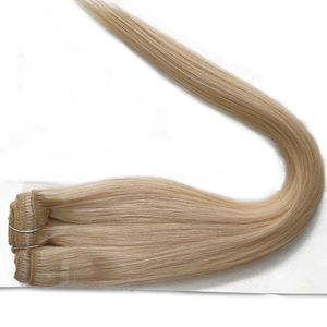Hotsale 100% Menselijk haarkleur 613 Zijdeachtige rechte inslag blonde bundels 4 stks partij Peruviaanse Virgin Hair Extensions