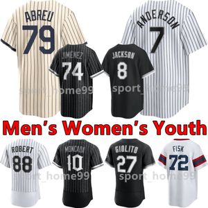 2024 Custom 88 Luis Robert Jersey 25 Andrew Vaughn 23 Andrew Benintendi 74 Eloy Jimenez 10 Yoan Moncada 18 Paul DeJong Braden Shewmake Jose Rodriguez Baseball Jerseys