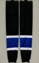 2020 chaussettes de hockey sur glace chaussettes d'entraînement 100 polyester chaussettes de pratique équipement de hockey hommes jeunes enfants black7664039