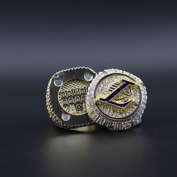 2020 Ring de campeonato de campeonato del equipo de baloncesto de James Lakers con caja de madera Souvenir Men Women Boy Fan Brithday Gift 2022 2023 Hip Hop Jewelry Sport Punk