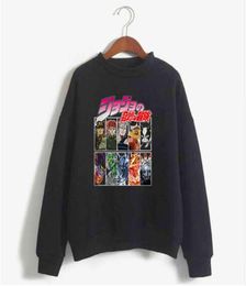 2020 JoJo Anime Manga Sweat Shirt Role Printing Cartoon Nice Loose Hoodie Men Cotton Sweatshirt Y11216772090