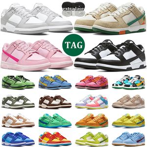 Running schoenen voor mannen dames panda witte zwart grijze mist lows greeplers medium olijfroos gefluister triple roze actieve fuchsia gai dames trainer