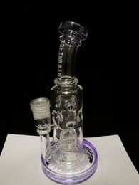 2020 Klein straight fab ei glazen bong matrix perc 14mm vrouwelijke Joint roken waterpijp glazen bong recycler booreilanden dab rig glazen pijpen