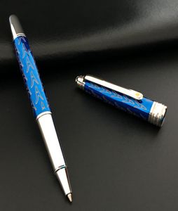 2020 Le Petit Prince Piloot Metal Ballpoint Pennen Deep Blue Roller Ball met Silver Trims Hoogwaardige schrijfpen Lacquer Barrel9396053