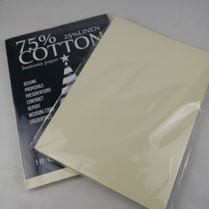 2020 (moins de MOQ) 85gsm papier de banque d'impression 75% coton 25% lin couleur ivoire avec fibre rouge-bleu sans amidon imperméable à l'eau