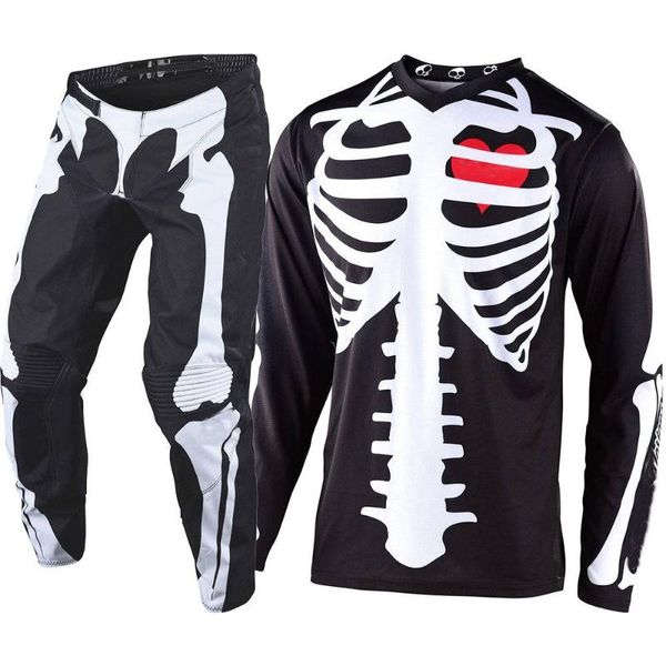 2020 ÉDITION LIMITÉE SKULLY ATV Dirt Bike Jersey Et Pantalon Motocross Gear Set MX Moto Kits Supercross Enduro Jersey Set Gants M