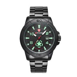 2020 Longbo Luxury Men Army Star Sports Canvas Leather Quartz Watches for Men Leisure Clock Simple Watch Orologi Da Uomo 80217259B