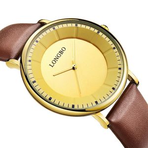 2020 LONGBO hommes de luxe montre à quartz décontracté mode montres en cuir hommes femmes Couple montre sport analogique montre-bracelet 80238318h