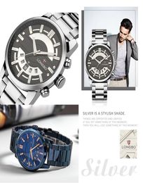 2020 Longbo Top Brand Men Watch Quartz Diseño de reloj Masculino Relojes Sports Wristwatch de acero inoxidable impermeable Erkek Saatler6333351