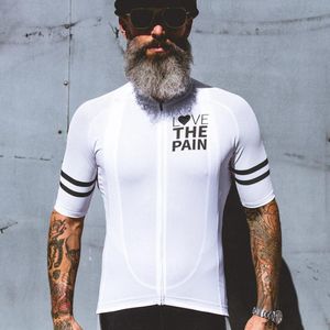 2020 Love The Pain Maillot de cyclisme homme Vêtements de vélo d'été Vêtements de vélo de course à séchage rapide Uniforme Breathale Vêtements de cyclisme