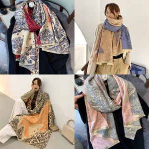 2020 Luxe Merken Winter Warm Sjaal Voor Vrouwen Kasjmier Pashmina Sjaals Wraps Dikke Horse Print Deken Sjaals Vrouw J1215