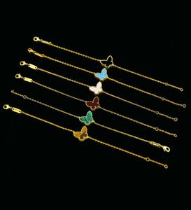 2020 Luxe sieraden Multicolor Natual Stone Butterfly Bracelet For Women Fashion Jewelry Cadeau 3875278