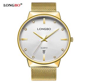 2020 Luxury longbo Business Men Women Watches luxe roestvrijstalen band mannelijke vrouwelijke kwarts horloge kalenderpaar polshorloge 50287050091