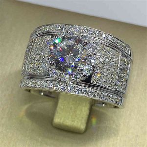 2020 luxe mâle Sona diamant bague 925 en argent sterling bijoux de fiançailles bagues de mariage pour hommes moissanite accessoire de fête