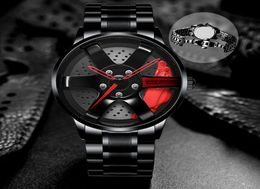 2020 Luxury Men Bekijk Nibosi Wheel Rim TE37 Watch Custom Design Sport Car Rim Watches Waterproof Limited Edition Watch Men Relogio3953904