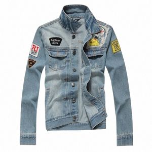 2020 Luxe Hommes Denim Vestes Fi Hole Jeans Veste Hommes Cott Veste Veste Manteau Lg Manches Mâle Vêtements Taille 3XL 50 z3iL #