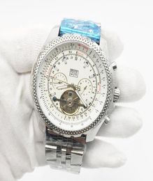 2020 Luxury Mens Watch 1884 Chronomètre Tourbillion Mouvement mécanique automatique Mouvement en acier inoxydable Mentiers Wristwatch3700772