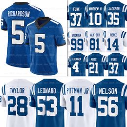 5 Anthony Richardson Indianapolises Colts voetbalshirt Jonathan Taylor Shaquille Leonard Quenton Nelson Gardner Minshew Michael Pittman Jr Kenny Moore II